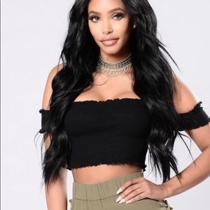 Off The Shoulder Black Top